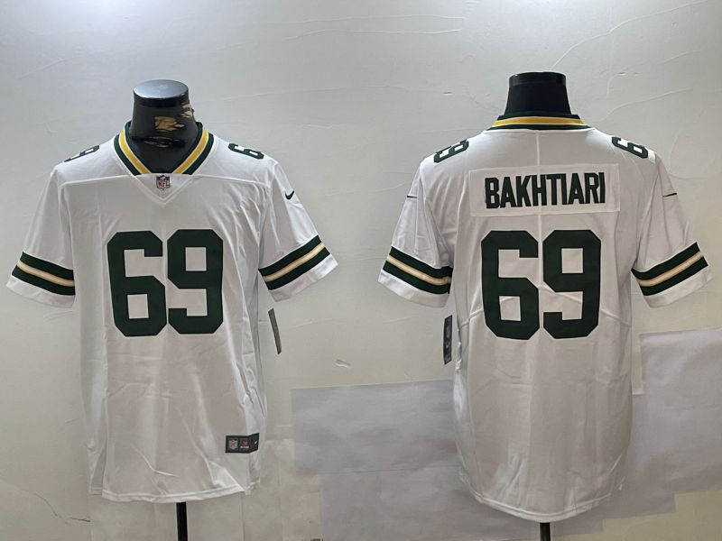 Men Green Bay Packers #69 Bakhtiari White 2024 Nike Vapor Limited NFL Jersey style 1->st.louis cardinals->MLB Jersey